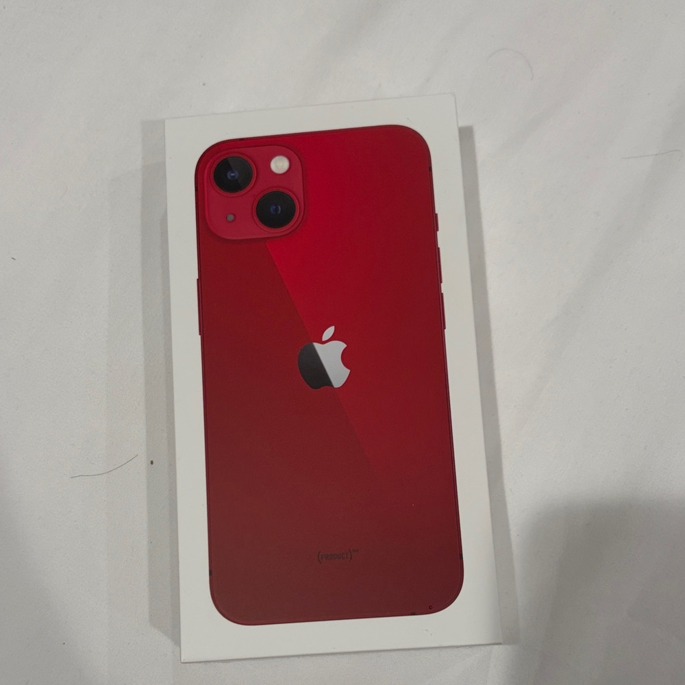 Apple iPhone in Vibrant Red box